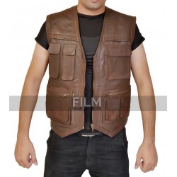 Jurassic World Hunter/Biker Leather Vest (Chris Pratt)